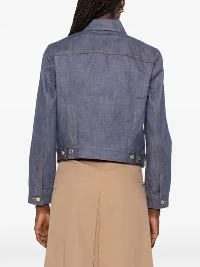 A.p.c. Button-fastening Buttoned Jacket In Blue