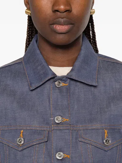 A.p.c. Button-fastening Buttoned Jacket In Blue