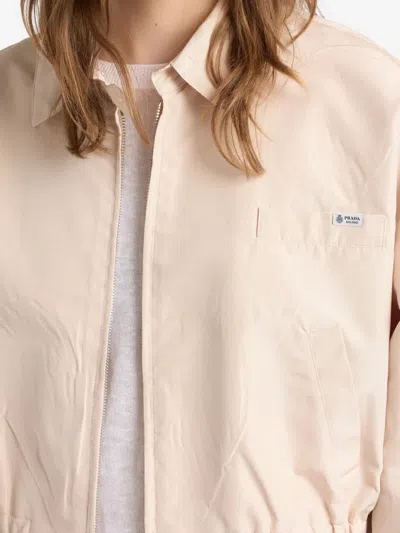Prada Faille Blouson Jacket In Neutral
