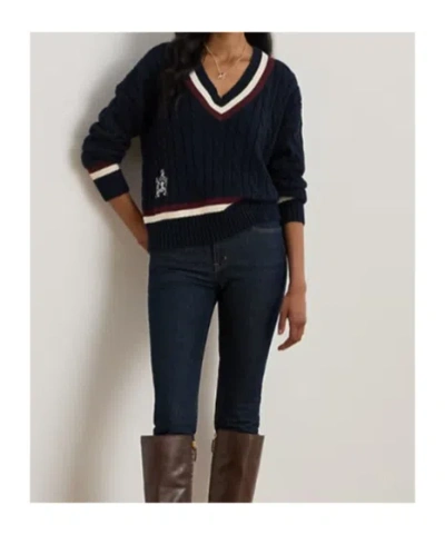 Ralph Lauren Cable Knit Pullover In Blue