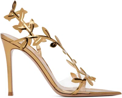 Gianvito Rossi Crystal Branch Slingback Cocktail Sandals In Multi