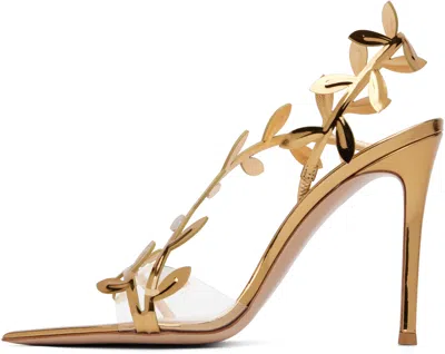 Gianvito Rossi Crystal Branch Slingback Cocktail Sandals In Multi