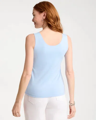 Chico's Microfiber Tank In Blue Haven