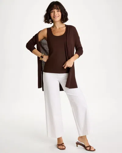Chico's Microfiber Tank In Deep Brown In Brown