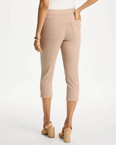 Chico's Pull-on Capri Jeans In Mocha Mousse In Brown