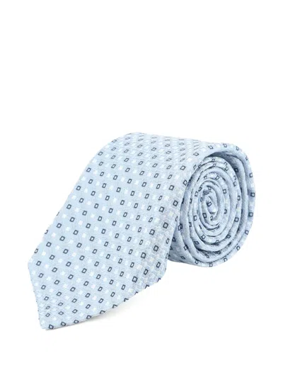 Kiton Silk Tie In Blue