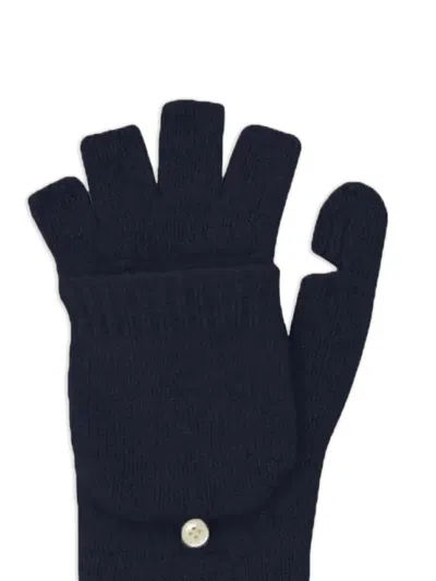 Linnea Lund Vantar Button Flap Mittens In Blue