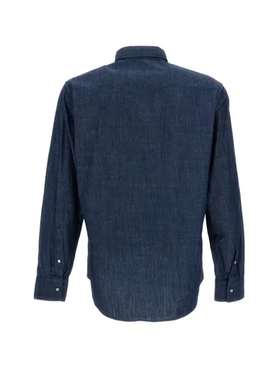 Bd Baggies Dark Blue Solid Shirts In Blue