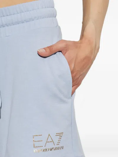 Ea7 Evolution Drawstring Shorts In Blue