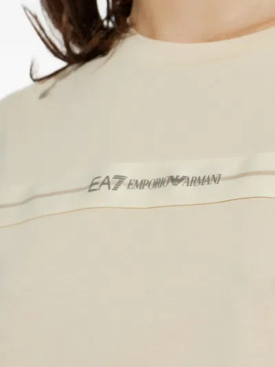 Ea7 Logo Series T-shirt In Neutral