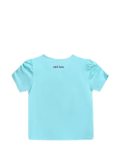 Mimi Tutu Peacock-appliqué T-shirt In Blue