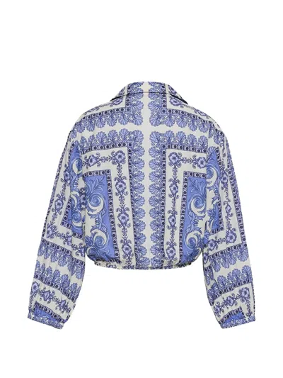 Cara Cara Rumson Tie-front Button-up Shirt In Blue