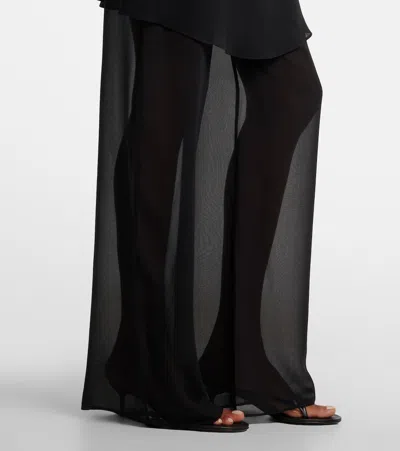 Christopher Esber Belted Silk Wide-leg Pants In Multi