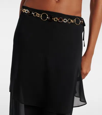 Christopher Esber Belted Silk Wide-leg Pants In Multi