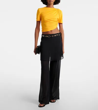 Christopher Esber Belted Silk Wide-leg Pants In Multi