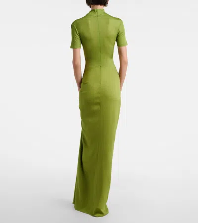 Christopher Esber Pleated Detail Dress In Green