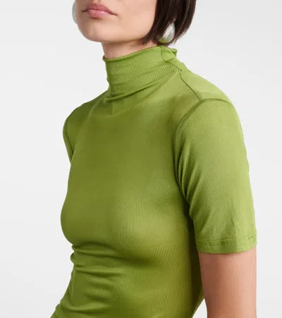 Christopher Esber Pleated Detail Dress In Green