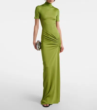 Christopher Esber Pleated Detail Dress In Green