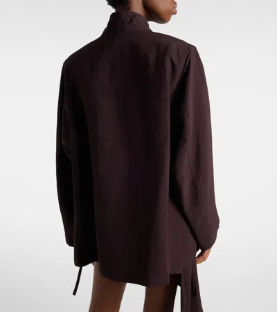 Alaïa Poplin Jacket In Brown