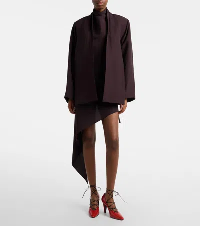Alaïa Poplin Jacket In Brown