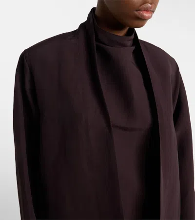 Alaïa Poplin Jacket In Brown