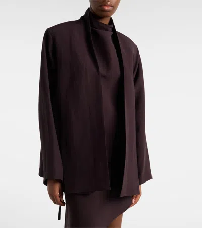 Alaïa Poplin Jacket In Brown