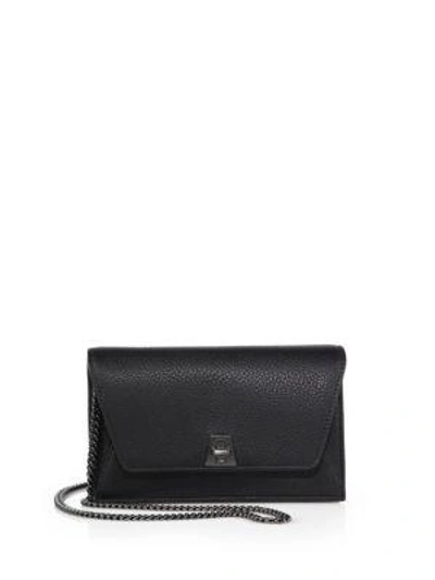 Shop Akris Women's Mini Anouk Envelope Leather Crossbody Bag In Black