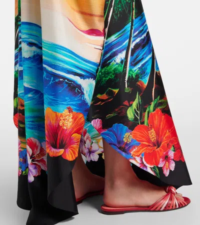 Dolce & Gabbana Printed Silk Kaftan In Multi