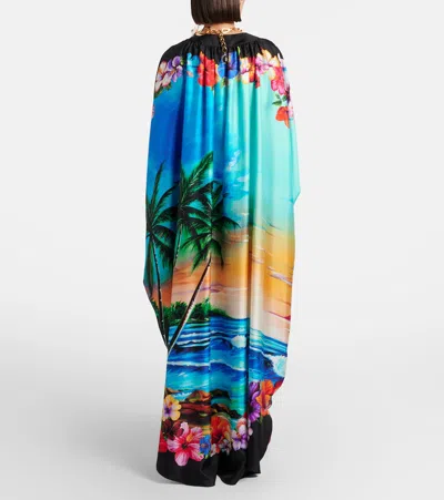 Dolce & Gabbana Printed Silk Kaftan In Multi