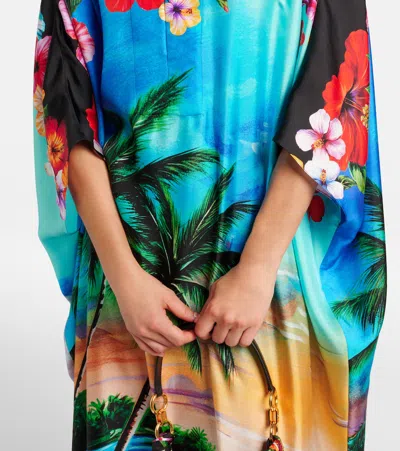 Dolce & Gabbana Printed Silk Kaftan In Multi
