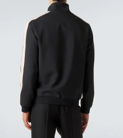 Valentino Garavani Turtleneck Zip Polyester Sweatshirt In Black
