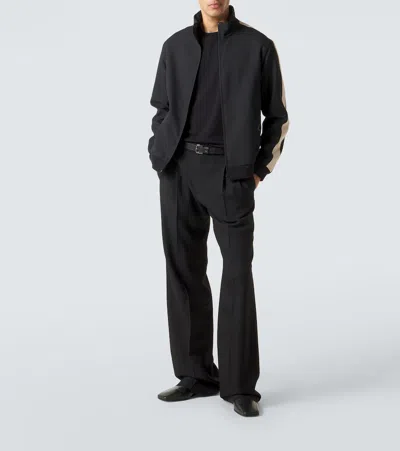 Valentino Garavani Turtleneck Zip Polyester Sweatshirt In Black