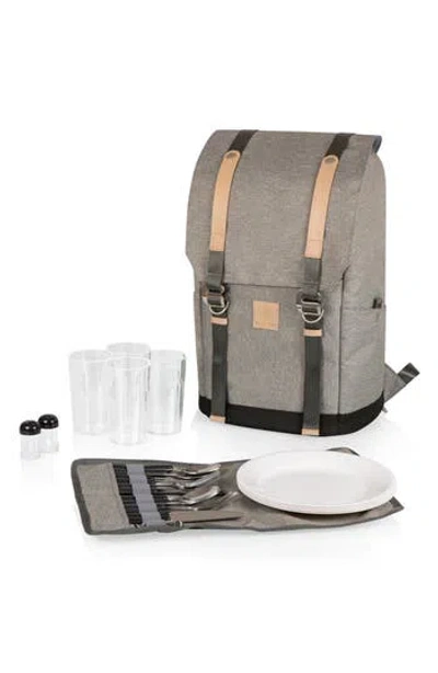 Picnic Time Pt-frontier Picnic Backpack In Gray
