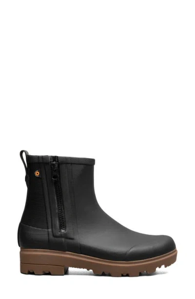 Bogs Holly Zip Waterproof Rain Boot In Black