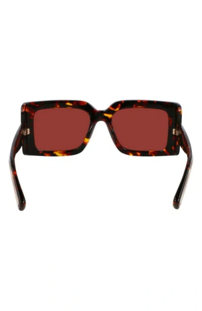 Ferragamo Prisma 55mm Modified Rectangular Sunglasses In Brown