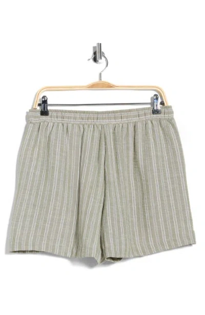 Max Studio Stripe Drawstring Shorts In Multi