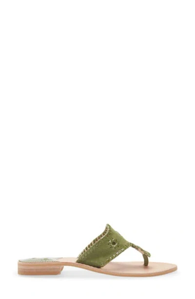 Jack Rogers Jacks Flat Leather Sandal In Multi