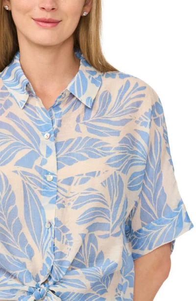 Halogen ® Tie Front Sleeve Top In Blue