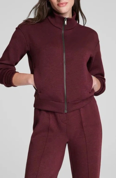 Spanx Airessentials Brushed Jacket In Burgundy