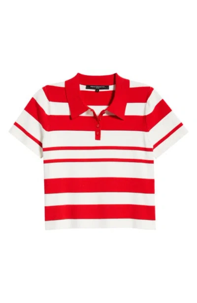 French Connection Maxime Knit Stripe Top In White