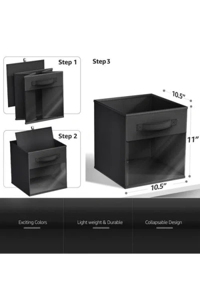Sorbus 11in 6 Pack Foldable Storage Cubes In Black