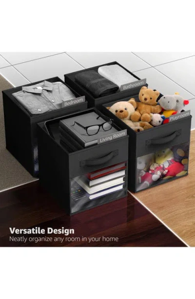 Sorbus 11in 6 Pack Foldable Storage Cubes In Black