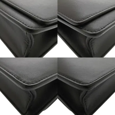 Pre-owned Givenchy Black Leather Chain/shoulder Wallet ()