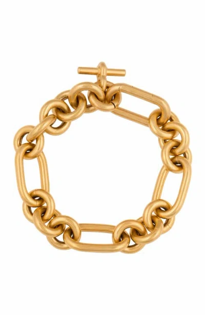 Balmain Sync Brass Chain Bracelet In Gold