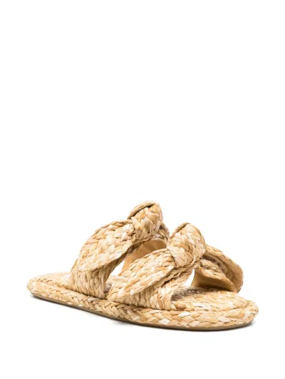 Zimmermann Carousel Flat Sandals Open Toe Braid In Brown