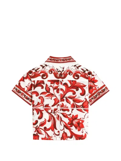 Dolce & Gabbana Majolica-print Poplin Hawaii Shirt In Multi