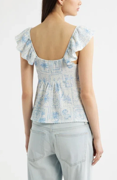 Bp. Flutter Sleeve Top In Multi