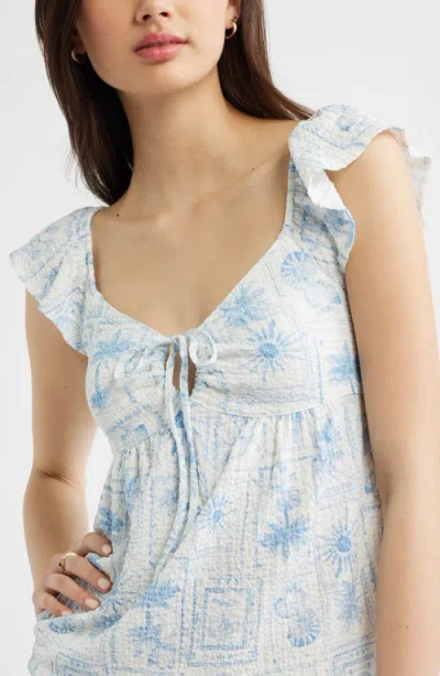 Bp. Flutter Sleeve Top In Multi