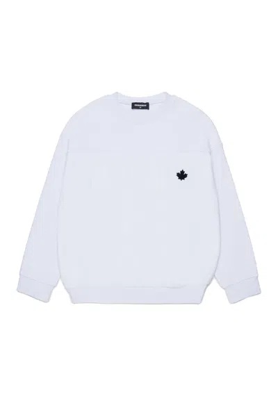 Dsquared2 Logo-embroidered Sweatshirt In White