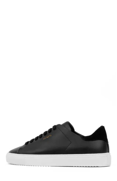Axel Arigato 90 Clean Black Low Top Sneakers With Logo Lettering On The Side In Leather Man In Multi